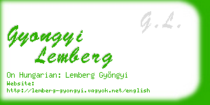 gyongyi lemberg business card